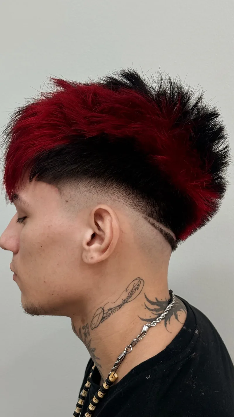Textured red fade