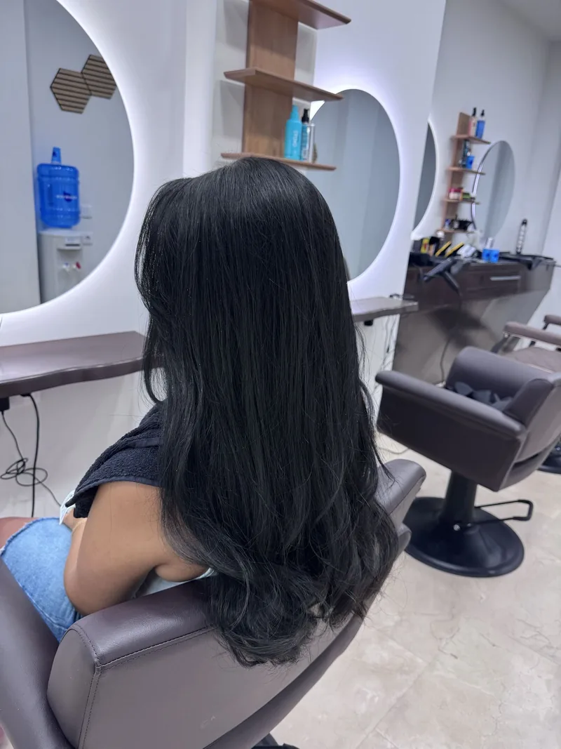 Dark hair with a smooth finish